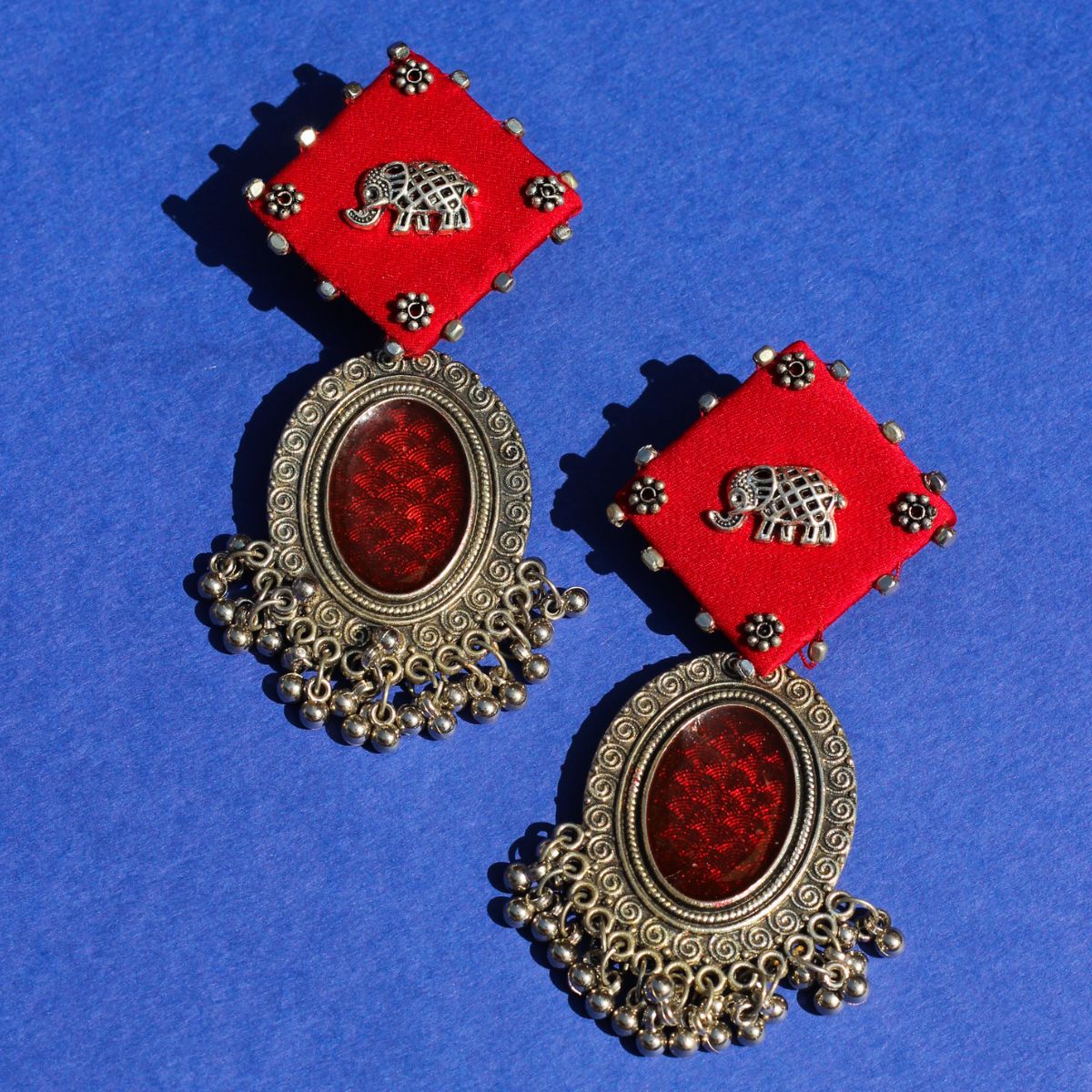 Red Monochrome Earrings